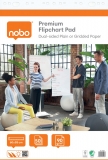 Hartie pentru flipchart NOBO Premium, 60x85 cm, 50 coli, 90gsm